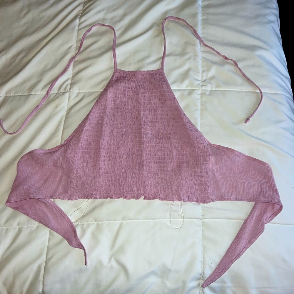 Never Worn✨ME TO WE Pink Smocked Halter Top